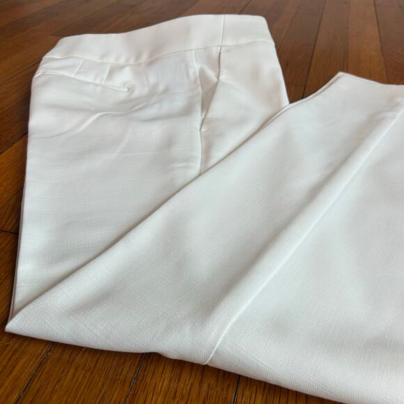 Ann Taylor Loft Marisa Straight Pants White Dress Slacks Size 4 NWT - Picture 15 of 15